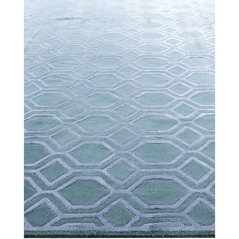 Overdyed One-of-a-Kind Rectangle 9'2" X 12' Hand Knotted Area Rug