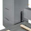 Lit escamotable innovant avec placard intégré, tiroirs et tablettes pour des espaces de vie peu encombrants et multifonctionnels