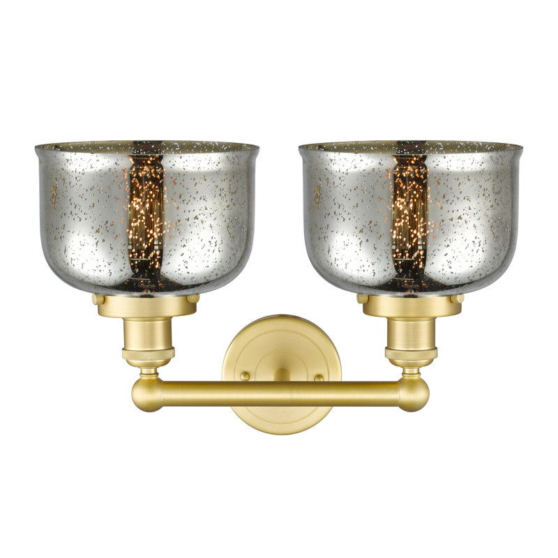 Arlester 2 - Light Dimmable Vanity Light, Satin Gold, Silver Plated Mercury