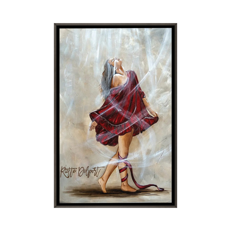 I Will Dance - RAZ374, H 26 po x l 18 po, Impression sur toile flottante sans passe-partout, Gris
