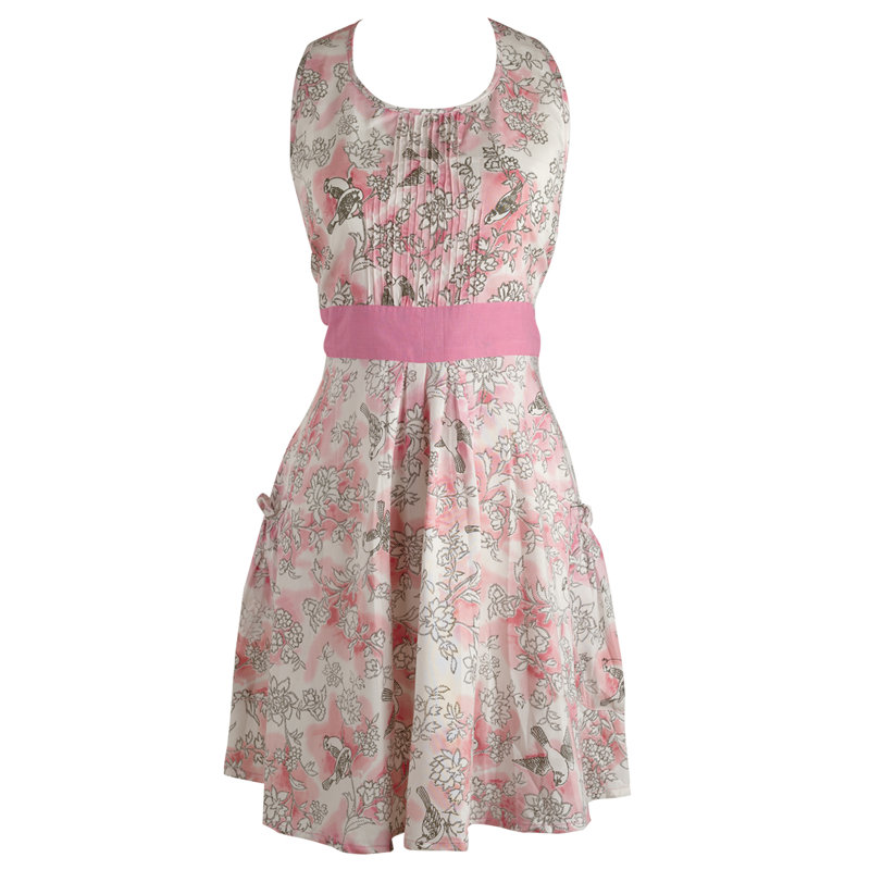 Floral Cotton Bib Apron