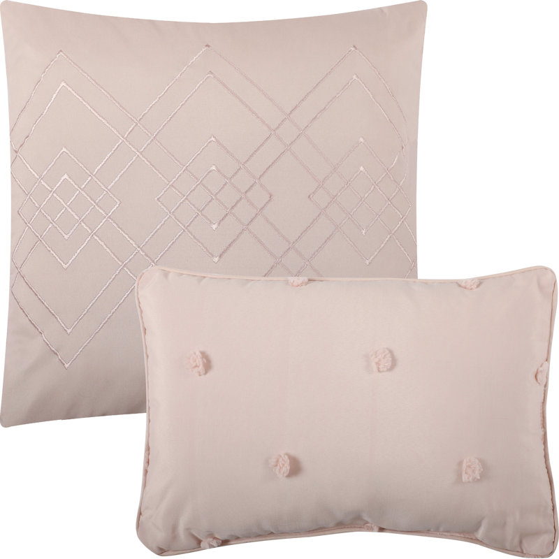 King Pink Microfiber 5-Piece Bed in a Bag Set