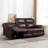 Elegant 83.5'' Wide Luxurious Manual Premium Genuine Leather Triple Seater Recliner Sofa (Set Of 2)-1604000863