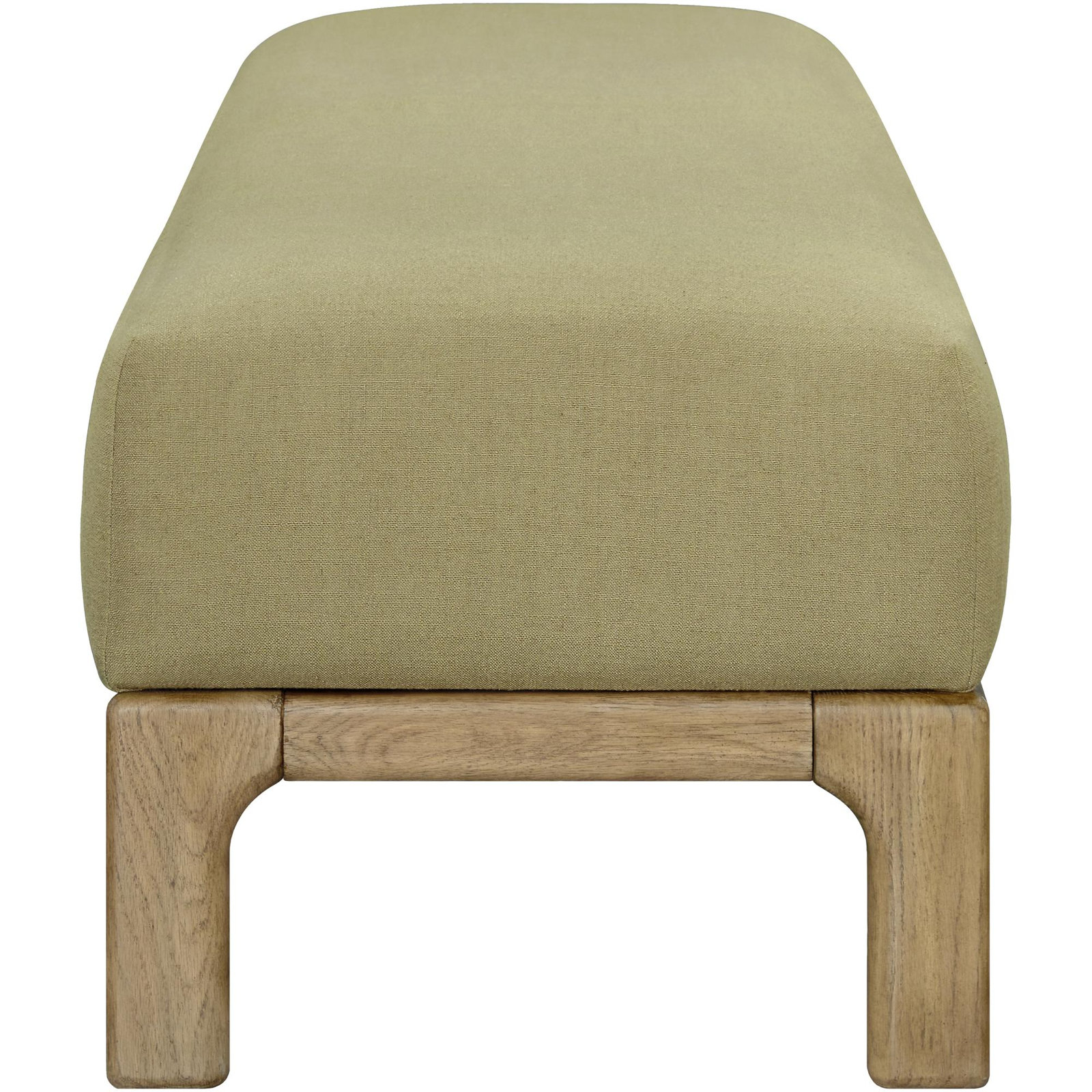 61" Bedroom Bench, Green, Brown