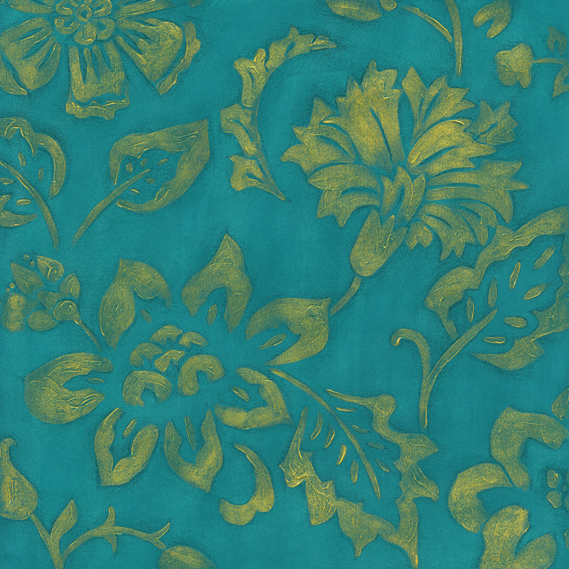 Gilded Batik IV by Chariklia Zarris - Wrapped Canvas Art Prints, 122cm H x 122cm W