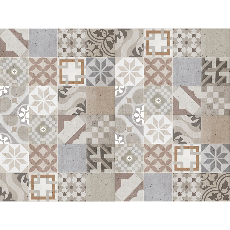 Akmaral Vinyl Machine Printed Area Rug, Rectangle 100 x 133cm