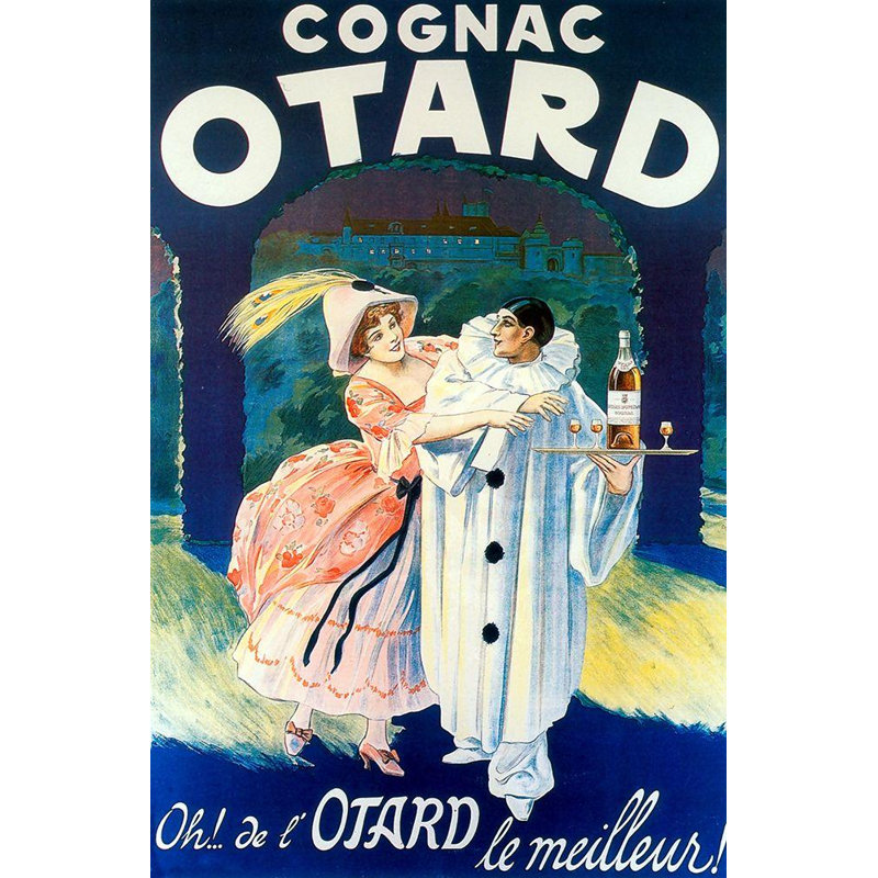 «Red Barrel Studio® Vintage Apple Collection», reproduction d'art sur toile tendue sous le titre: Cognac Otard