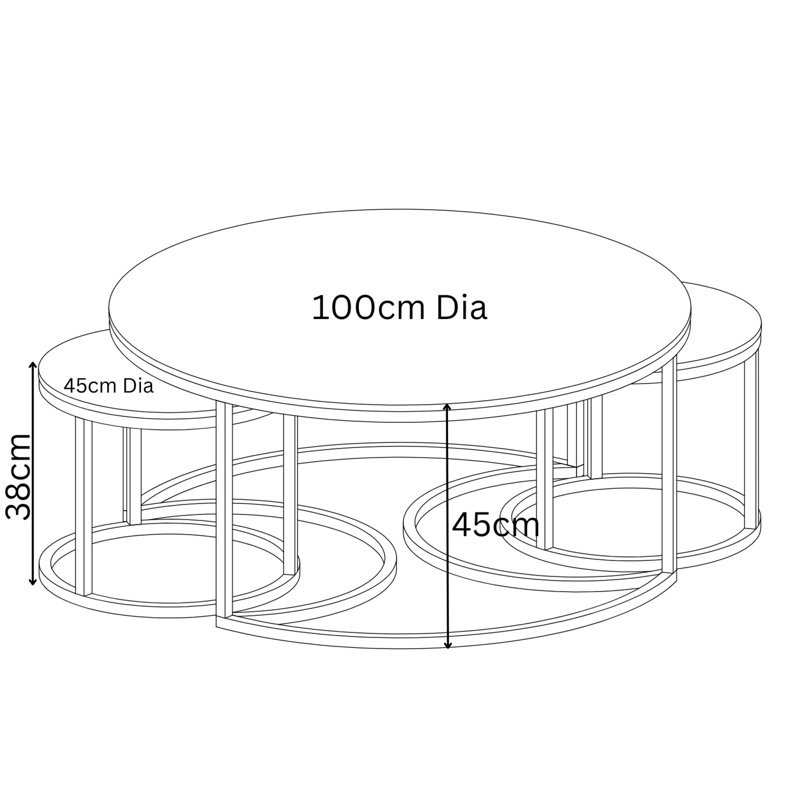 Ashanti-Leigh Solid Coffee Table with Storage