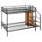 Twin Over Full Bunk Bed With Storage Stairs And Shelves-513136267