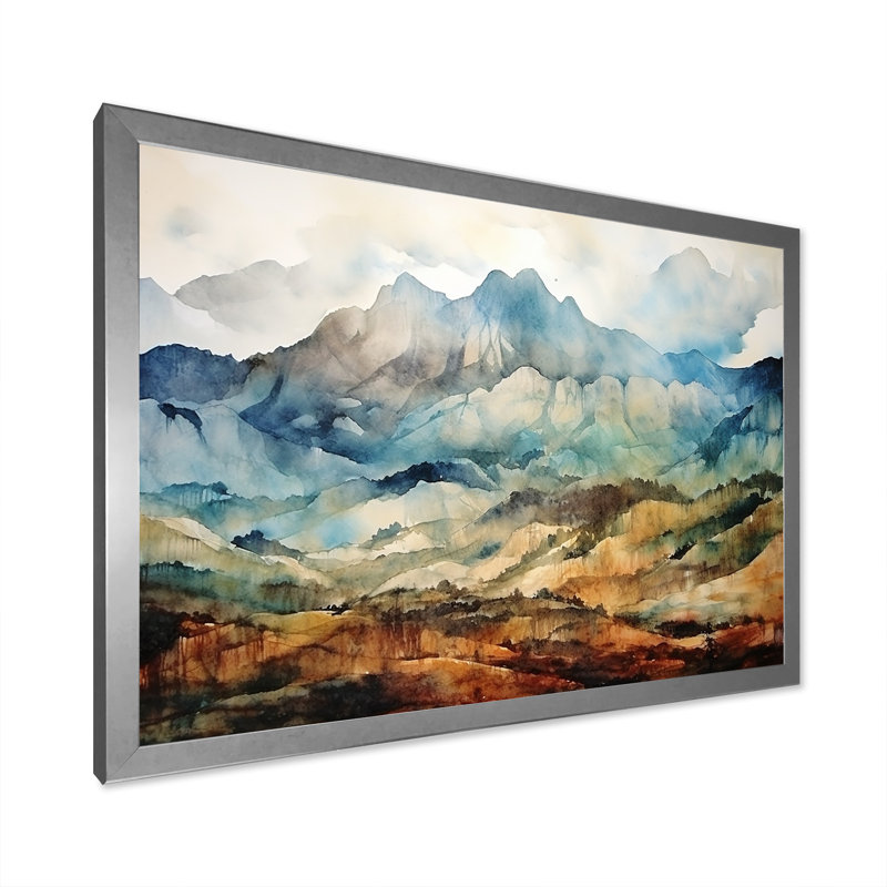 Art mural majestueux, "Indonésie", Cadre de coin fermé argenté, H 24 po x l 32 po x P 1 po