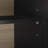 Olio Kitchen Island Matte Black and Faux White Marble