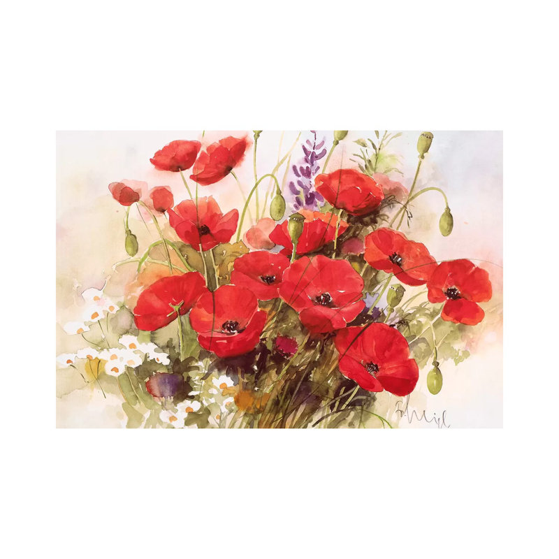 Flower Composition III by Franz Heigl - Wrapped Canvas Gallery-Wrapped Canvas Giclée, 101.6 cm H x 66.04 cm W x 1.91 cm D