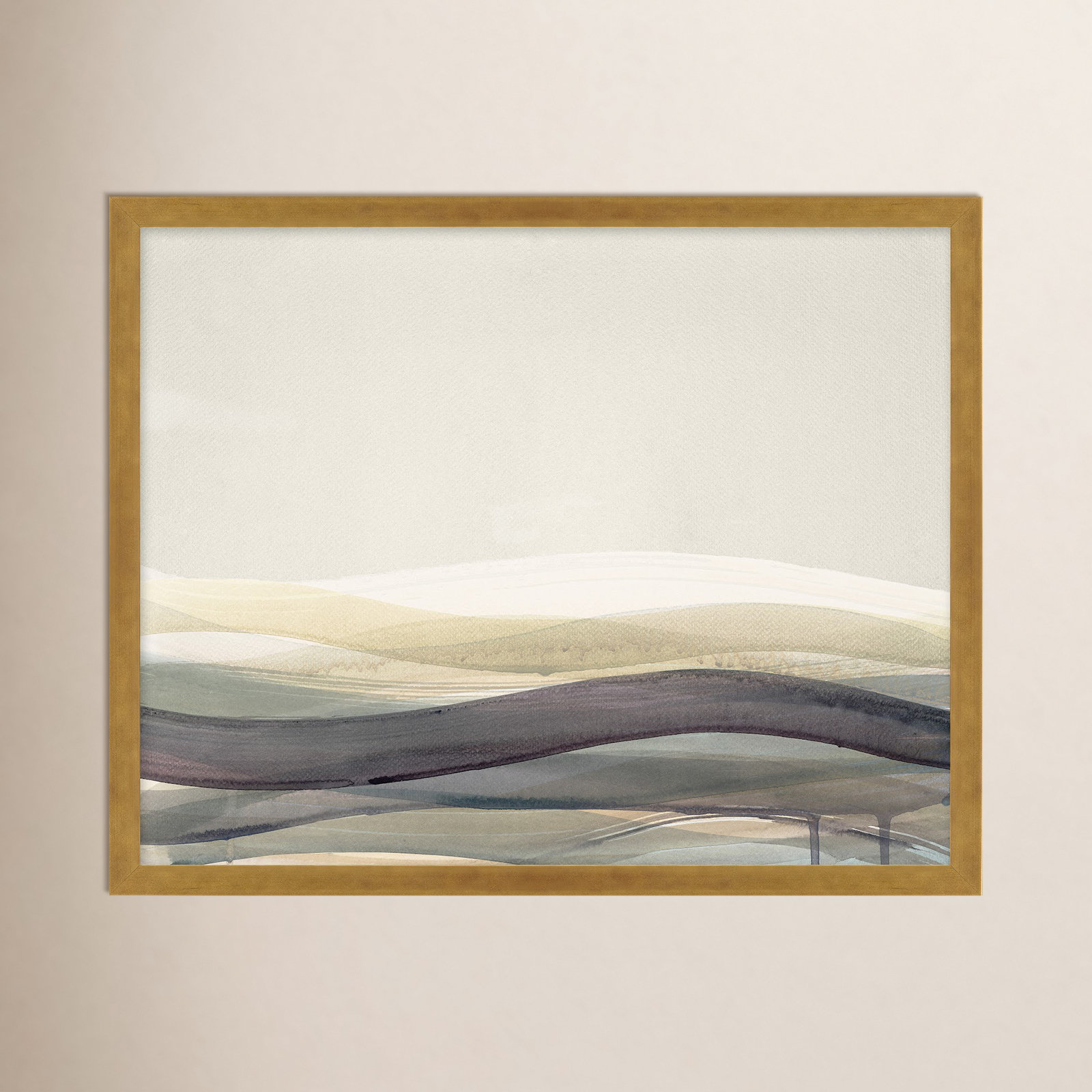 Lalita "Preliminary II" Print by Beth James, 30" W x 24" H, Gold Framed