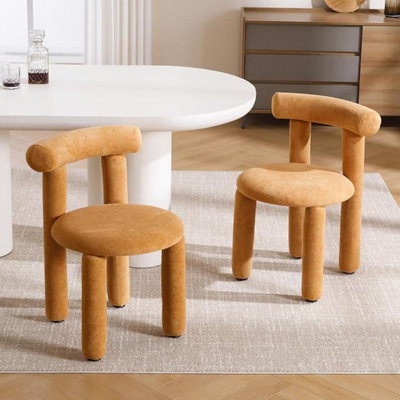 49.5cm H Faux Fur Upholstered Metal Accent