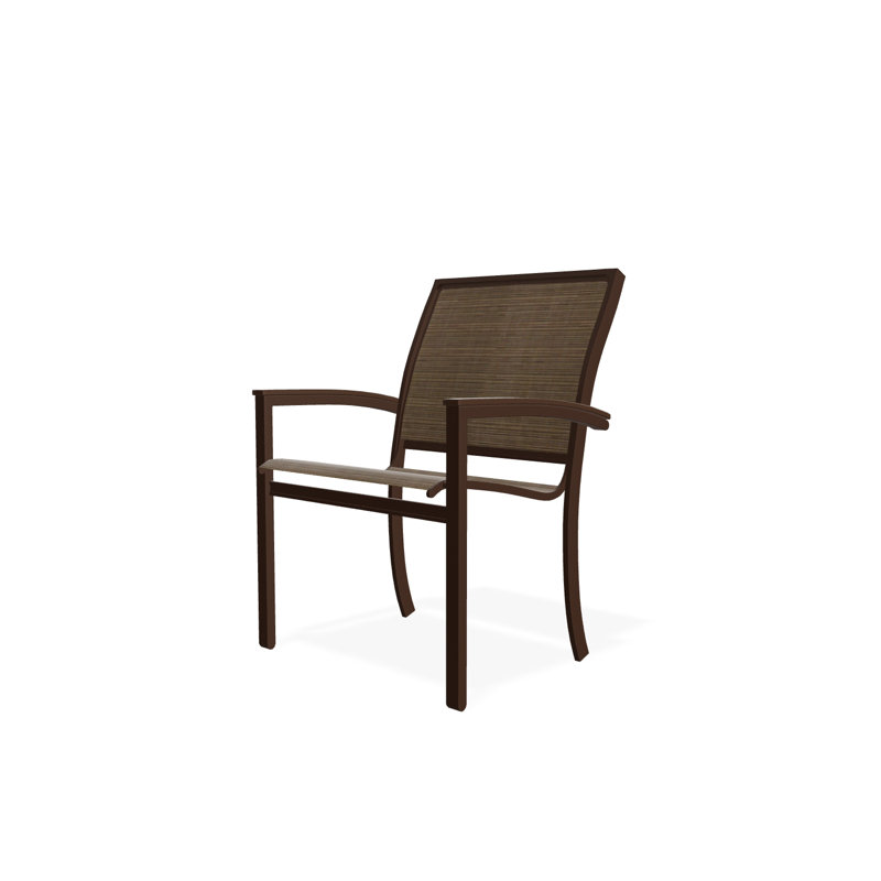 Chaise de café empilable en aluminium Bazza, Kona, Écorce