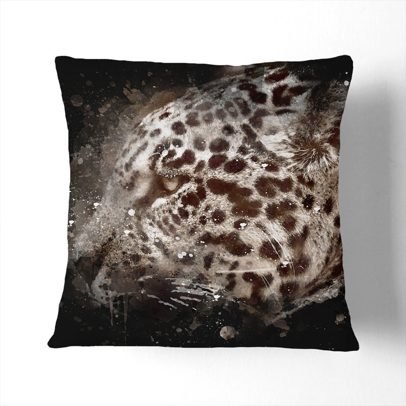 Jaguar Scatter Cushion, Stone, 40cm H x 40cm W x 15cm D