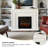 47.24"Modern Simulated Flame Marble Heating Electric Fireplace-433679585
