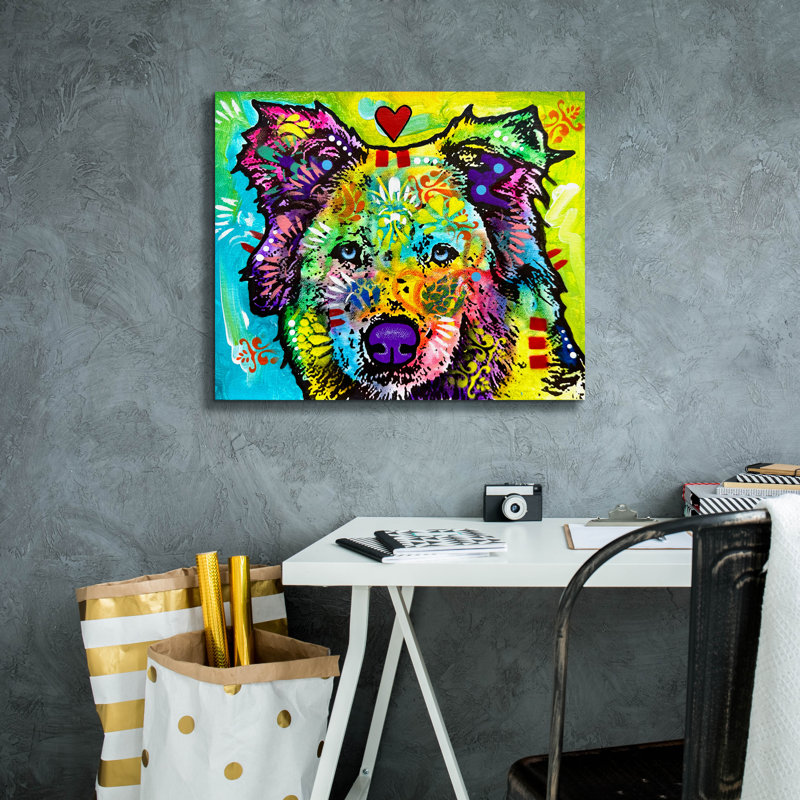 «How Do I Love Thee» par Dean Russo, art mural sur toile, H 20 po x l 24 po x P 0,75 po