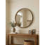 Miroir décoratif 31,3 "deux tons noir mat et bois naturel