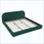 Structure de lit rembourrée de style minimaliste moderne avec tête de lit haute incurvée, tissu en fil de cercle de qualité supérieure et support de pieds robuste, matelas non inclus-1237234292-1237234293
