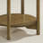 Timber Solid Wood Round Top End Table with Shelf