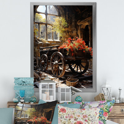 " Rustic Red Us Carriage Cart II "