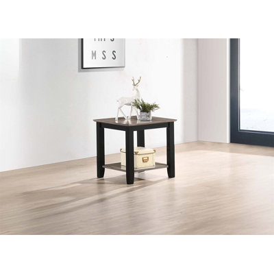 Table de bout moderne avec finition bicolore et finition bicolore 1 pièce