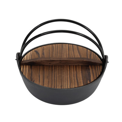 Garden Sanctuary 4L Cast Iron；Wood Soup Pot