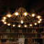 17 - Light Dimmable Wagon Wheel Chandelier