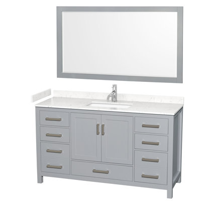 Sheffield 60" Bathroom Vanity Set with 58" Mirror