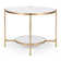 Luxe Round Glass Top Metal Base Dining Table
