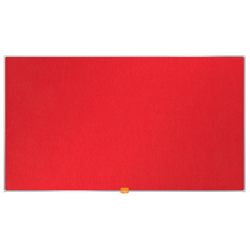 Wall Mounted Bulletin Board, Red, 51cm H x 89.80cm L