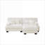 Canapé modulaire en nuage pour le salon et le dortoir, convertible 2 places avec repose-pieds et 4 coussins | Chenille | Blanc neige-410192647