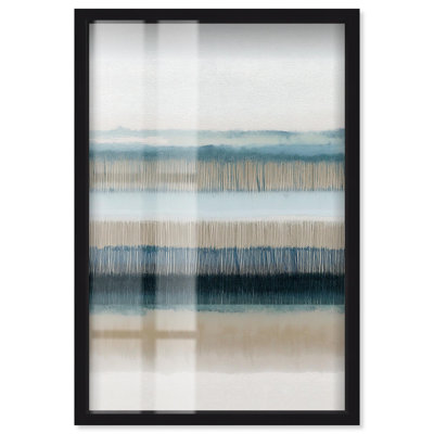 Tapisserie de la côte I, décoration murale «Shadowbox» par Art Remedy, cadre noir, 17 x 25