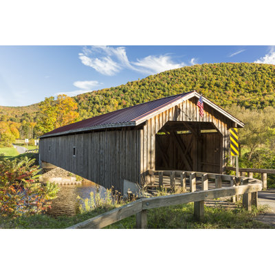 Hamden Covered Bridge - Wrapped Canvas Print