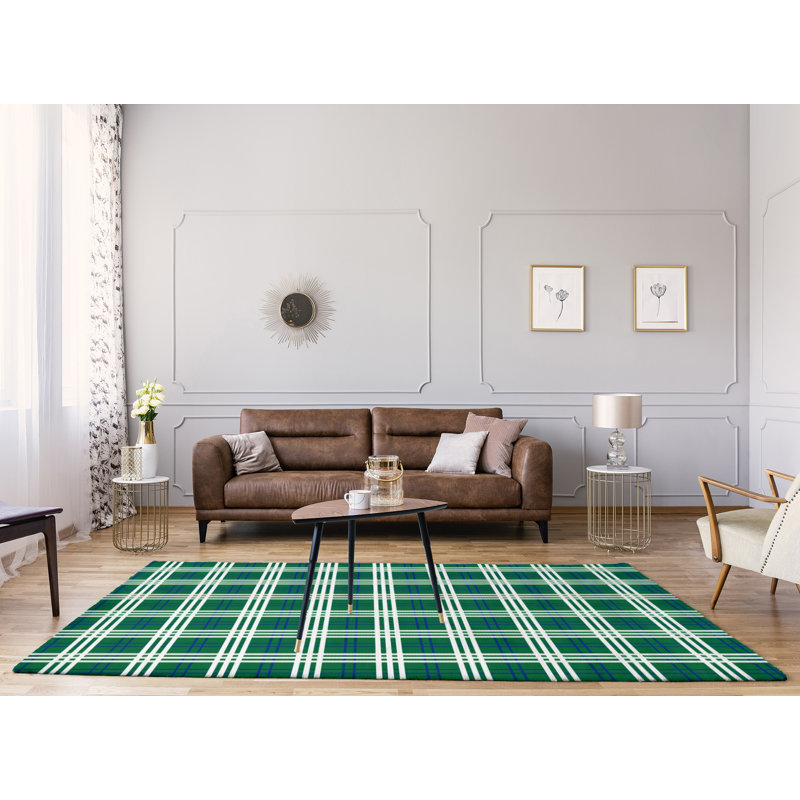 Plaid Indoor Rug, Rectangle 5' x 7'