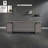 Deluxe gray two-cabinet modern desk-1500996007