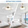 36" Invisible 3-Blade Retractable Ceiling Fan with LED Light and Remote Control