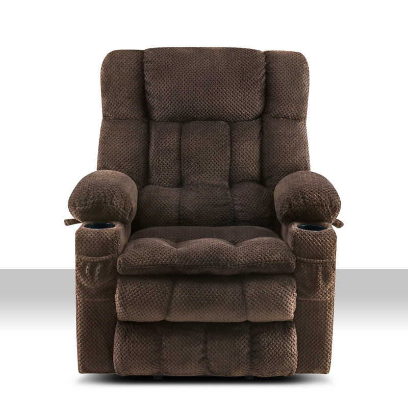 Dual Motor Lift Assist Riser Recliner with Massage, Coffee