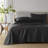 Cotton 144TC Black Breathable 100% Cotton 3-Piece Twin XL Sheet Set-103544687-108513207