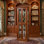 Armoire de salle à manger avec tablettes réglables et panneau arrière en miroir Ahriya