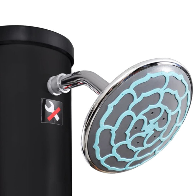 Black Outdoor Solar Shower with Faucet and 10.6 Gal Tank