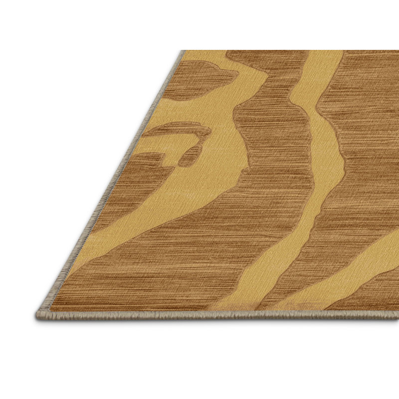 Tapis abstrait lavable à la machine, Rectangulaire 2 pi x 3 pi