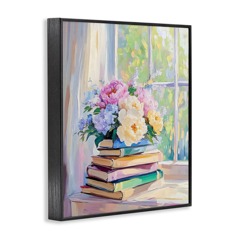 Estampe numérique pastel à motif floral pastel, design par Arlington Prints, Giclée encadrée noir minuit, H 30 po x l 24 po