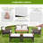 Gymax Acacia Wicker 6 - Person Patio Conversation Set with Cushions