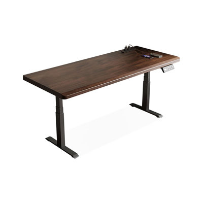 Black Walnut Rectangular Solid Wood Standing desk