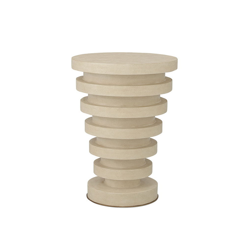 Eco Side Table, Faux Antique Gesso