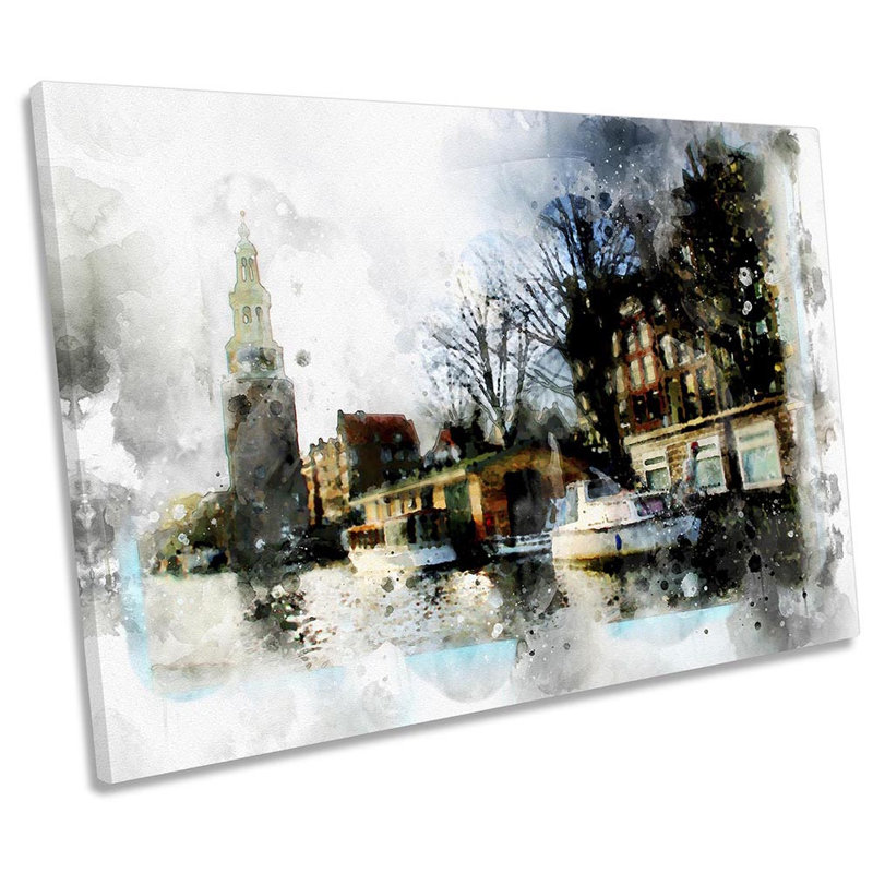 Amsterdam The Netherlands City - Wrapped Canvas Print, 81.3cm H x 121.9cm W  x 4cm D