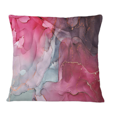 Coussin décoratif imprimé rouge et vert