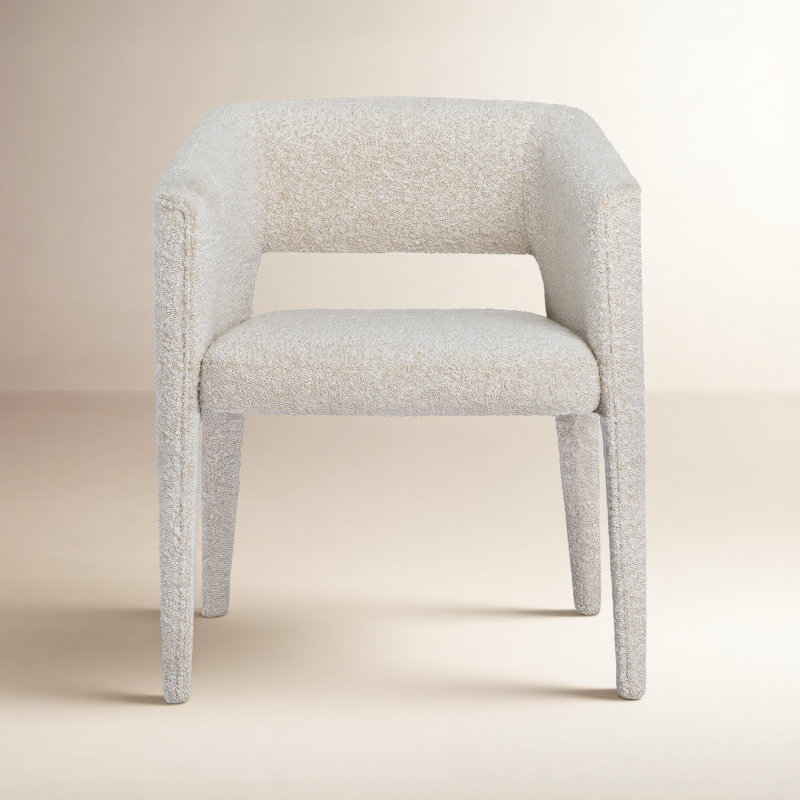 Darrin 19'' H Upholstered Armchair, Boucle White